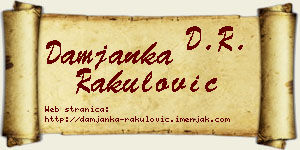 Damjanka Rakulović vizit kartica